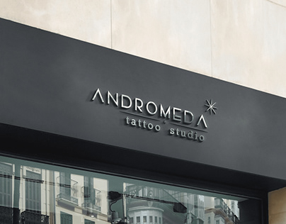Branding design for tattoo studio "ANDROMEDA"