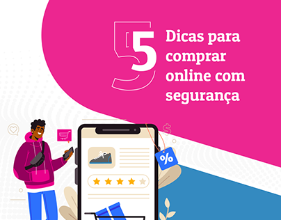 Carrossel "5 Dicas para comprar online com segurança".