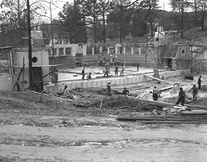 Construction of outdoor theatre