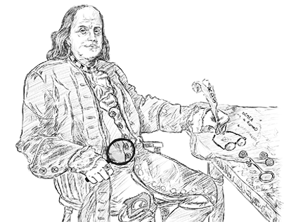 Ilustrácia Benjamin Franklin