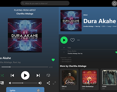 Re designed Spotify player