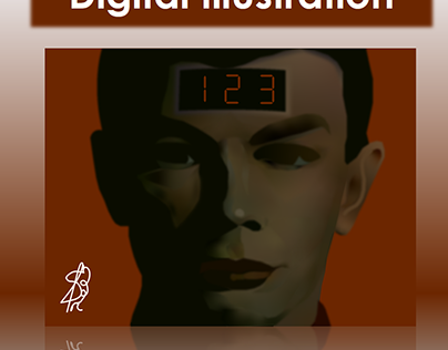 Die Roboter Digital Illustration