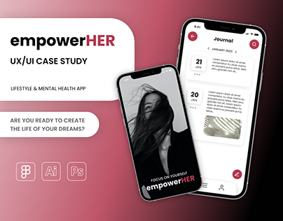 empowerHER | UX/UI case study | lifestyle app