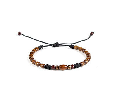 Bead bracelet with parachute rope, Unisex bracelet