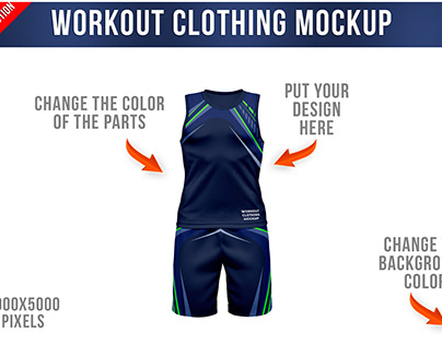 Men's Workout Clothing Mockup