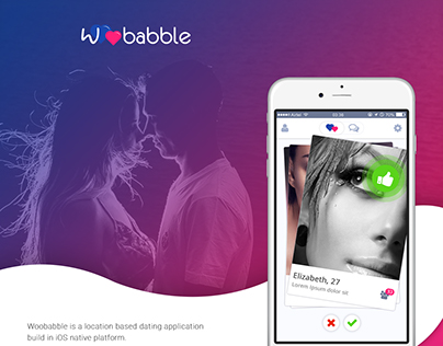 Woobabble is a location based dating application.