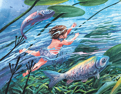 Illustrations for fairytale "Water babies"