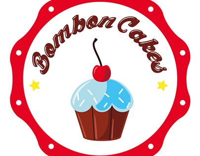 Logotipo de pastelería y cupcakes