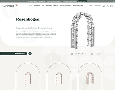 Creation of a Figma homepage for an garden arch website