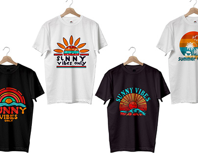 Sunny Vibes T shirt Design vector illustrator