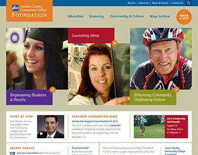 LCCC Foundation Website Concept