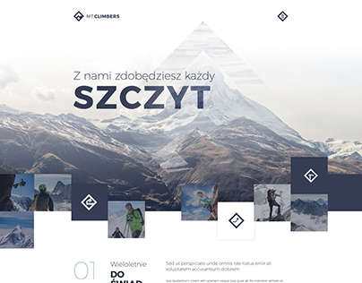 Mt. Climbers - Website design concept