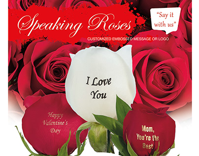 Speaking Roses Ad. Publish on Floral Business Magazine.