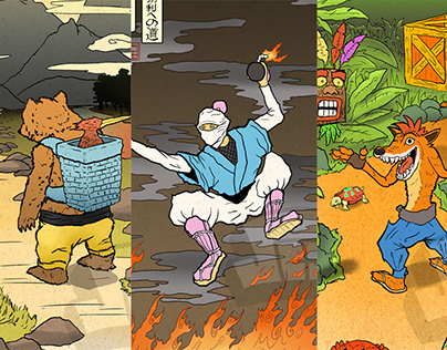 Video Game Ukiyo-e Print Series