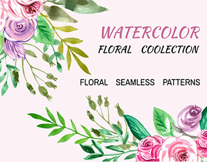 Watercolor floral collection.