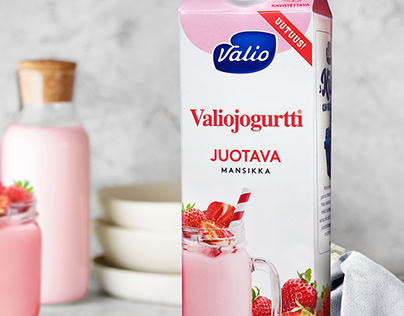 Packaging design for Valio yoghurt