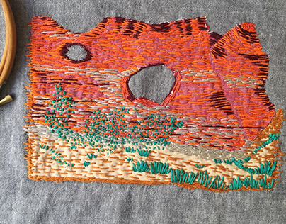 Arches National Park Embroidery