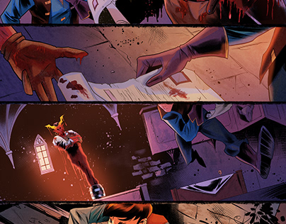 Coloring of 4 sequential pages from a project