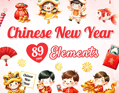 89 Chinese New Year Elements