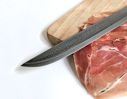 Cuchillo jamonero (knife) - damascus steel