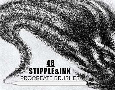 48 Stipple&Ink Procreate Brushes Pack