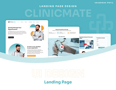 Landing Page UI Design - Clinic Management