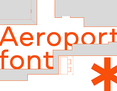 landing page about Aeroport font
