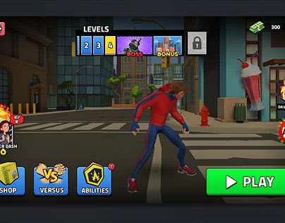 Spider Hero Fight Game UI
