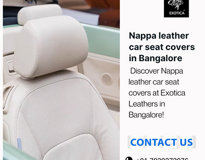 Nappa leather car seat covers in Bangalore