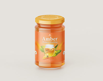 Amber Honey Darling Label design