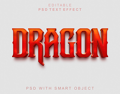 Dragon and Active 3d text style effect