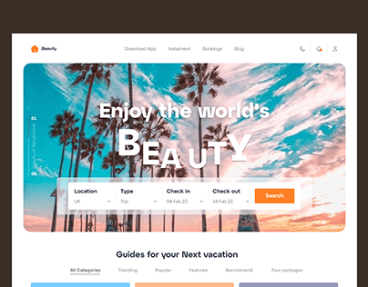 Travel Booking Services Landing Page Website