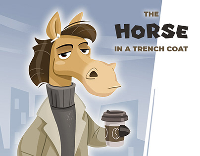 The Horse in a Trench Coat - character design
