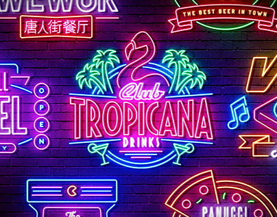 Neon Sign Effects for Photoshop
