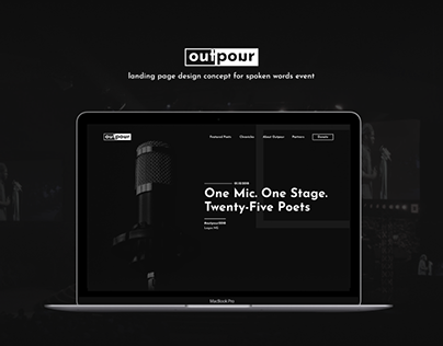 Outpour - Event Landing Page Design Concept