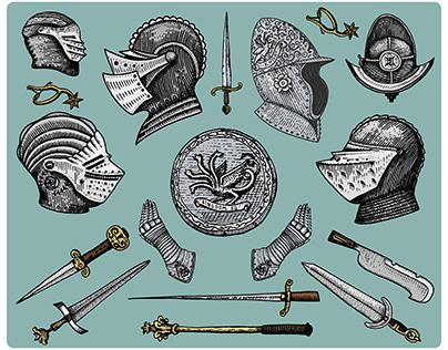 Medieval items set