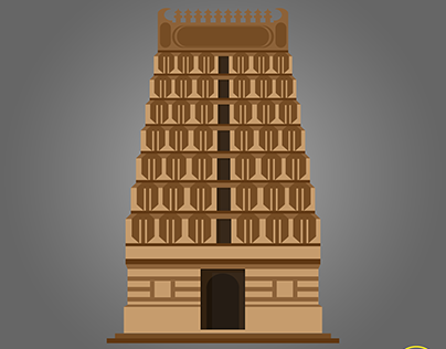 Indian Temple Illustration