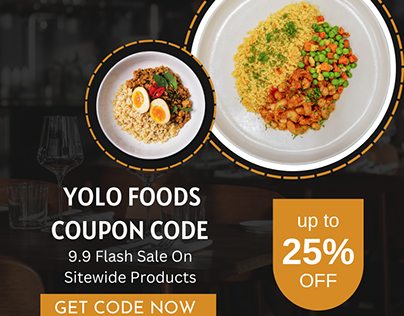 YoloFoods Coupon Code - 9.9 Flash Sale! Get 25% OFF