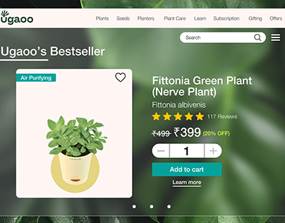 Ugaoo's Bestseller Plants Landing Page