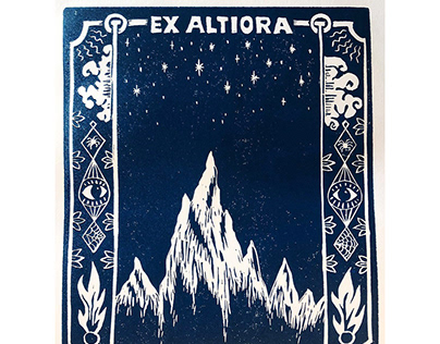 Ex Altiora Block Print