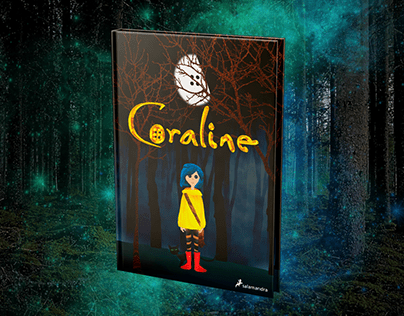 Collage + mockup . "Coraline" (Proyecto Davinci)