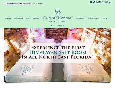 Seventh Wonder Spa - UI/UX Website Redesign