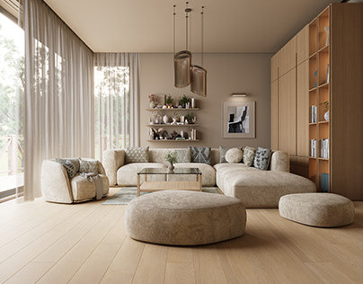Interior Visualization - Living Room 4