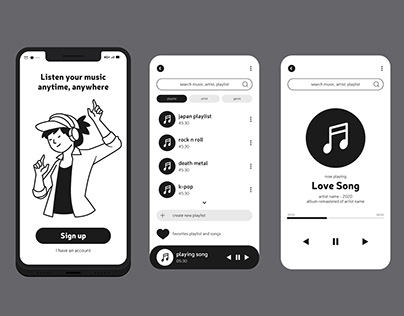 Music app design