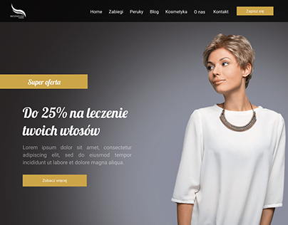 Website for Polish company "Secondhair"