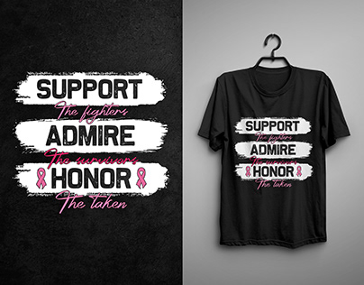 Breast Cancer T-shirt Design, Typography T-shirt design