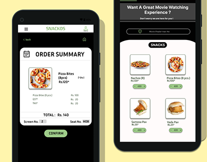 Snackos : Snack ordering app for movie theater