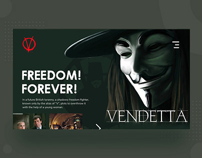 V for Vendetta - Web Design