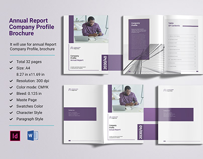 Annual report, company profile, brochure design