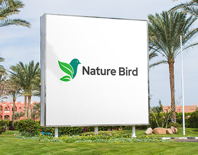 Nature Leaf Bird Logo Design